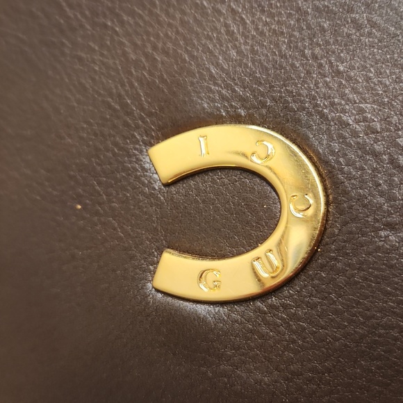 Gucci Vintage Brown Leather Structured Pouch - Picture 3 of 12